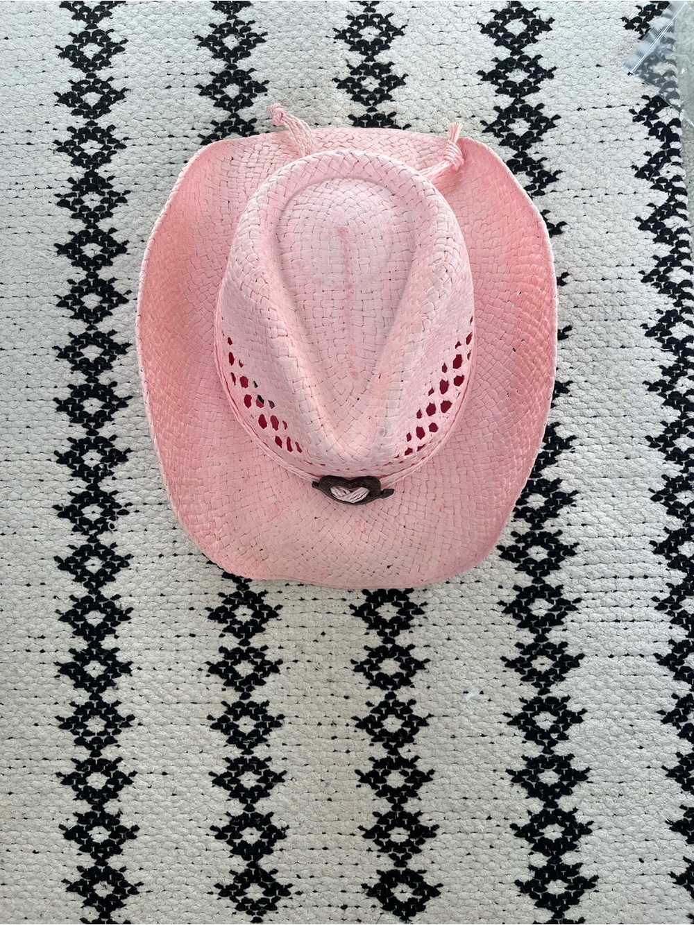 Pink Straw Cowboy Hat - Cute Sun Hattie